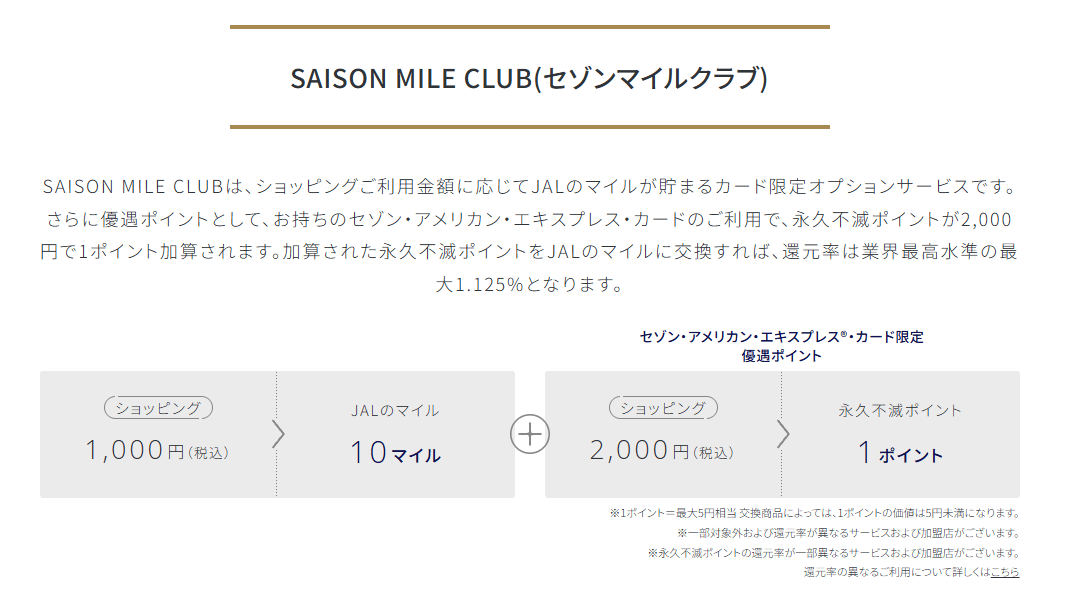 SAISON MILE CLUB(セゾンマイルクラブ)