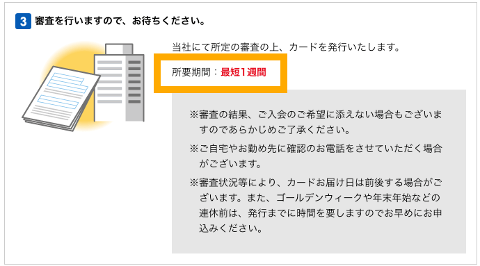 審査の所要時間