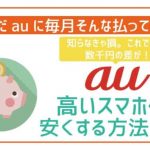 auは高い!安くする節約術と乗り換えにおすすめの格安SIM7社