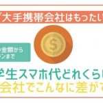 中学生のスマホ代の理想は月3,000円!?選ぶ通信会社で年間10万円以上の差が!