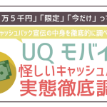 非公開: UQモバイルの代理店キャッシュバックと公式サイト徹底比較