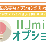 IIJmioのオプションまとめ!おすすめは3つ!