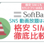 ソフトバンク動画SNS放題は大損!データフリーは千円で格安SIMで実現可能!