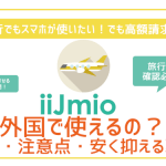 IIJmioを海外で一番安く使うには?事前準備に利用手順まとめ。