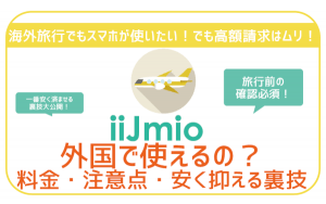 IIJmioを海外で一番安く使うには?事前準備に利用手順まとめ。