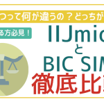 IIJmioとBIC SIM(ビックシム)の違いは何?両者を徹底解説!
