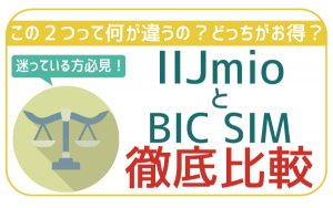 IIJmioとBIC SIM(ビックシム)の違いは何?両者を徹底解説!