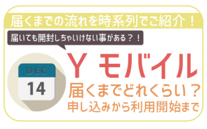 ワイモバイルをオンラインストアで申し込むといつ届く?流れを時系列で紹介