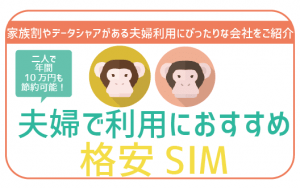 夫婦で乗り換えにおすすめ格安SIM・スマホ！選び方のコツとは？