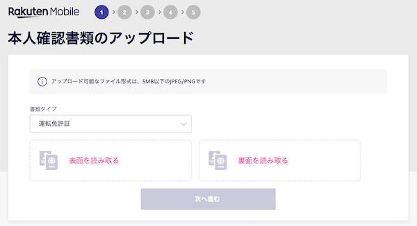 楽天モバイル申し込み