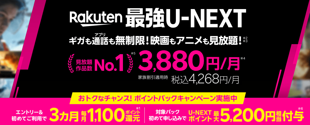 楽天最強U-NEXTキャンペーン
