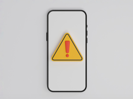 スマホ　注意画面