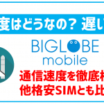 BIGLOBEモバイルの速度は遅いの？他格安SIMと比較！