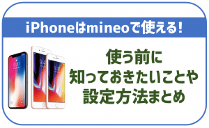 mineoでiPhoneは使える!セット購入できる機種や必要な設定等完全ガイド!