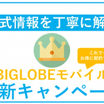 【2026年7月】BIGLOBEモバイル最新キャンペーンまとめ。最もお得な併用方法！