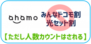 ahamoは家族割と光セット割対象外