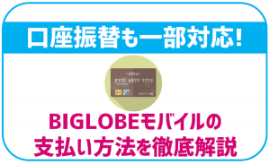 BIGLOBEモバイルの支払い方法