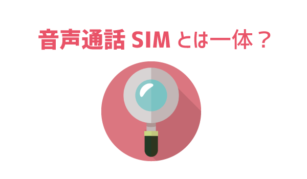 データSIMと音声SIMの違い1