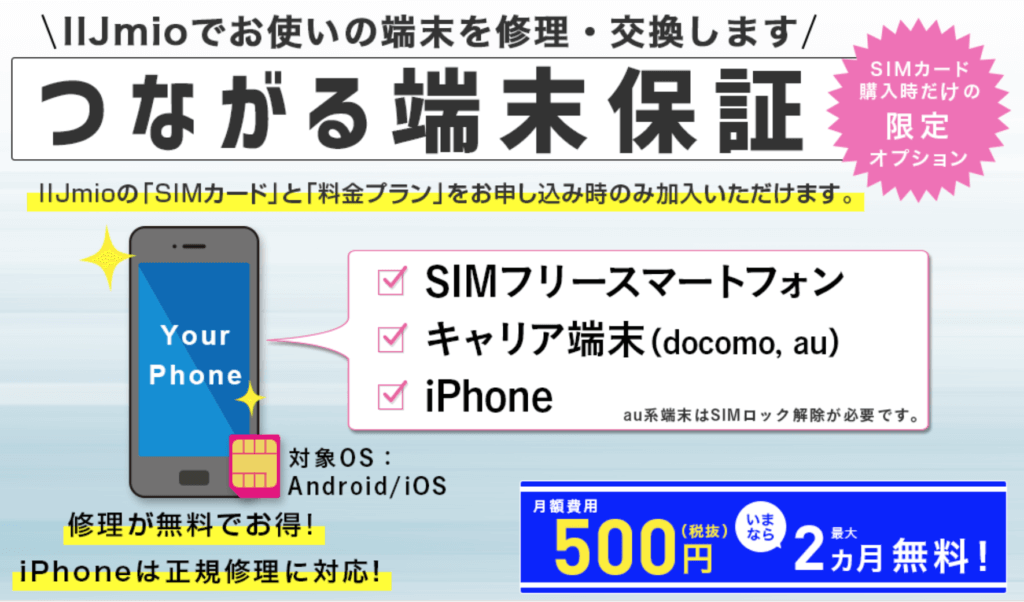 つながる端末保証