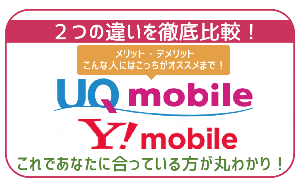 UQモバイルとYモバイル比較