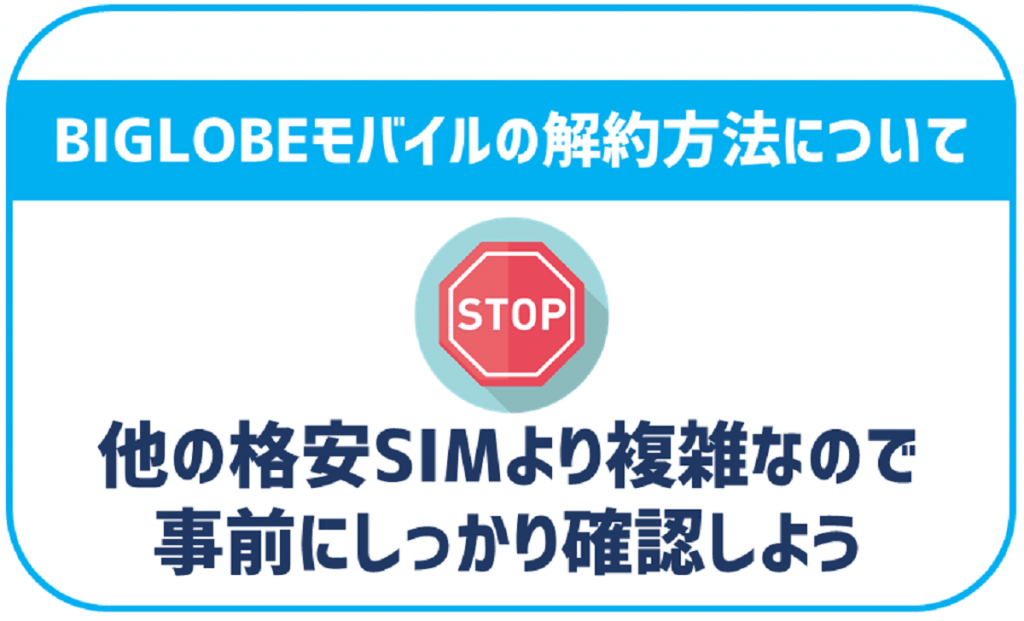 BIGLOBEモバイルの解約方法