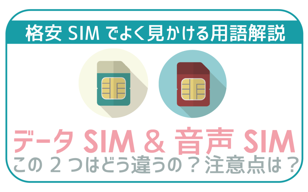 データSIM音声通話SIM注意点違い