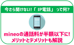 IP電話とは?mineoで通話料を抑えるなら知っておきたい!