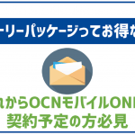OCNモバイルONEのエントリーパッケージとは?使った方がお得?