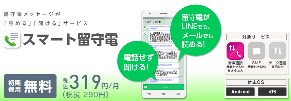 IIJmioのスマート留守電
