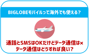 BIGLOBEモバイルは海外でも利用出来る？データ通信や料金は？