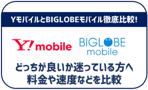 ワイモバイルとBIGLOBEモバイルを徹底比較!自分に合うのはどっちか迷ってる方へ!