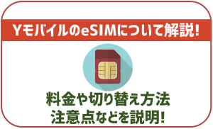 ワイモバイルでもeSIMってあるの?切り替え方法や注意点など解説!