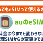 auでもeSIMって取り扱ってるの?料金やSIMカードから切り替えは出来る?