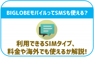 BIGLOBEモバイルでもSMSは使える?料金や海外での利用は?