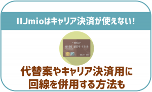 IIJmioでキャリア決済は使えないの?使える格安SIMは?