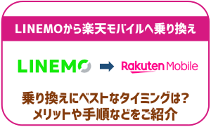 LINEMOから楽天モバイルへ迷わず乗り換える方法!タイミングなどは?