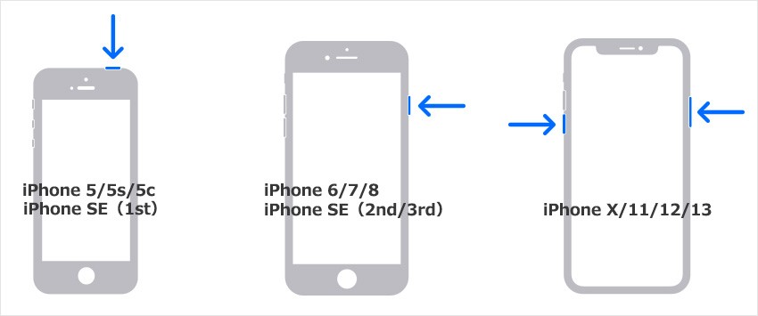 iPhone再起動時の操作方法