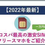 【2025年最新】一万円以下!コスパ最高の激安SIMフリースマホをご紹介!