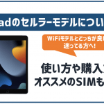 iPadのセルラーモデルとは?使い方や購入方法、どんな人におすすめかを解説!