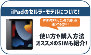 iPadのセルラーモデルとは?使い方や購入方法、どんな人におすすめかを解説!