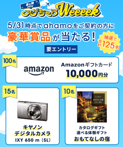 ahamo抽選キャンペーン