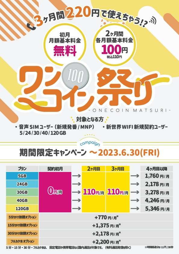 ペンギンモバイルのキャンペーン