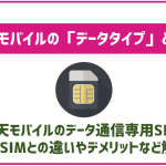 楽天モバイルのデータ通信専用「データタイプ」とは?通常SIMとの違いを解説!