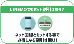 LINEMOはネット回線とのセット割がある?ソフトバンクやワイモバイルの割引額と料金を比較!