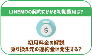 LINEMOの契約に初期費用はかかる？初月の料金はどうなる？