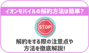 イオンモバイルの解約は簡単にできる？ウェブ手続きも可能？